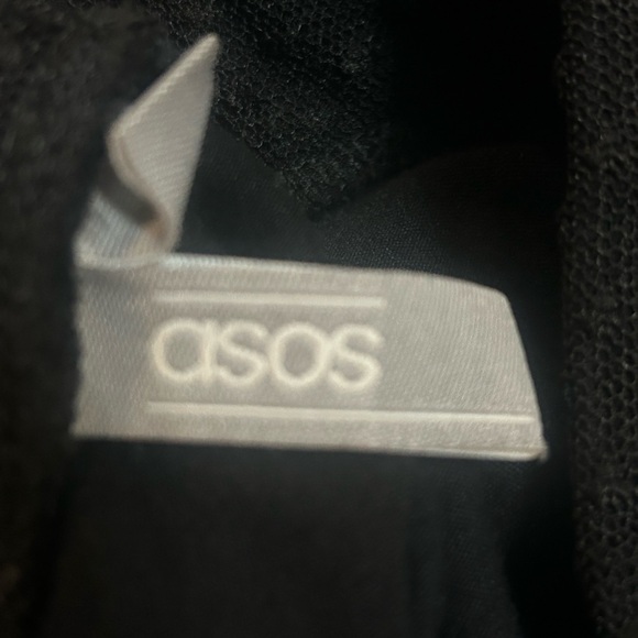 ASOS Miss Selfridge Sheer Swiss Dot Brief Maxi Skirt Black Size 6 - Picture 7 of 8